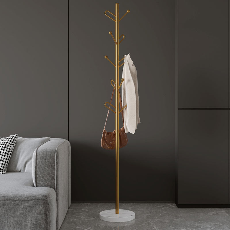 Glam Coat Rack Metal No Distressing Free Standing Entry Hall Tree Clearhalo 'Entry & Mudroom Furniture' 'furn' 'furn_hall_tree_coat_racks' 'Furniture' 'Hall Trees & Coat Racks' 'hall_tree_coat_racks' 5861314