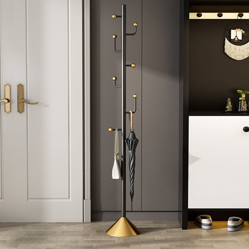 Contemporary Coat Hanger Metal Hooks Included No Distressing Free Standing Coat Rack Clearhalo 'Entry & Mudroom Furniture' 'furn' 'furn_hall_tree_coat_racks' 'Furniture' 'Hall Trees & Coat Racks' 'hall_tree_coat_racks' 5861473