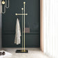 Contemporary Coat Rack Free Standing Coat Hook Metal Hall Stand with Slate Base