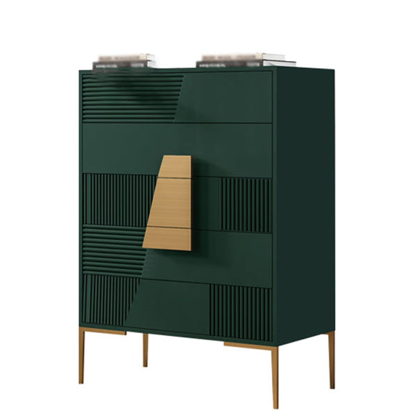 Luxury Style Multi Drawer Buffet Table Wood Top Dining Sideboard for Living Room 31"L x 16"W x 47"H Green Clearhalo 'buffet_sideboard' 'Buffets & Sideboards' 'furn' 'furn_buffet_sideboard' 'Furniture' 'Kitchen & Dining Furniture' 5862204