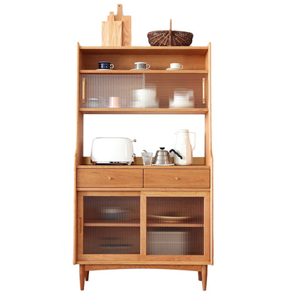 Glam -stijl kast dennen 2 lade 4 deuren keuken dressing voor eetkamer