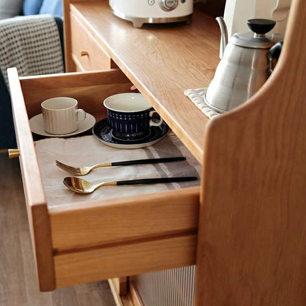 Glam -stijl kast dennen 2 lade 4 deuren keuken dressing voor eetkamer