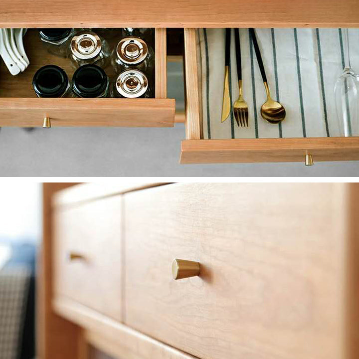 Glam -stijl kast dennen 2 lade 4 deuren keuken dressing voor eetkamer