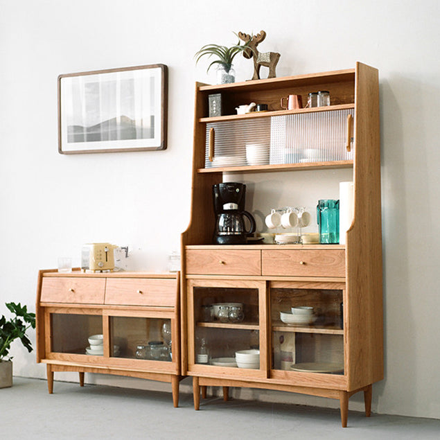 Glam -stijl kast dennen 2 lade 4 deuren keuken dressing voor eetkamer