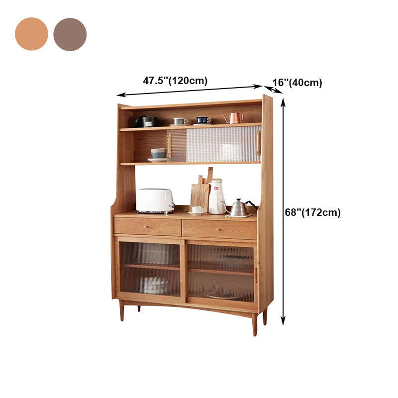 Glam -stijl kast dennen 2 lade 4 deuren keuken dressing voor eetkamer