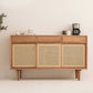 Rattan Doors Cupboard Glam Style Wood Kitchen Sideboard for Dining Room Clearhalo 'buffet_sideboard' 'Buffets & Sideboards' 'furn' 'furn_buffet_sideboard' 'Furniture' 'Kitchen & Dining Furniture' 5862253