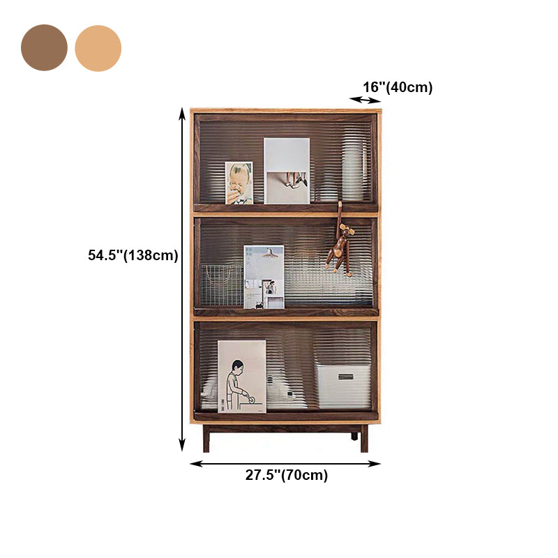 Glass Door Pine Wood Sideboard Modern Server Cabinet with Storage for Kitchen Clearhalo 'buffet_sideboard' 'Buffets & Sideboards' 'furn' 'furn_buffet_sideboard' 'Furniture' 'Kitchen & Dining Furniture' 5862275