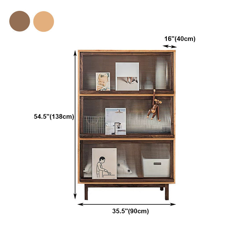 Glass Door Pine Wood Sideboard Modern Server Cabinet with Storage for Kitchen Clearhalo 'buffet_sideboard' 'Buffets & Sideboards' 'furn' 'furn_buffet_sideboard' 'Furniture' 'Kitchen & Dining Furniture' 5862276