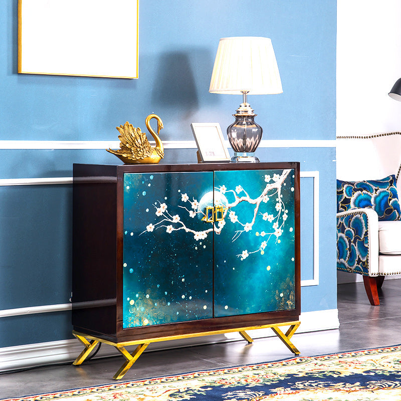 Glam Birch Birch Sideboard Credenza per scaffalature regolabili con cassetto per soggiorno