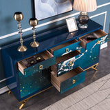 Glam Birch Birch Sideboard Credenza per scaffalature regolabili con cassetto per soggiorno