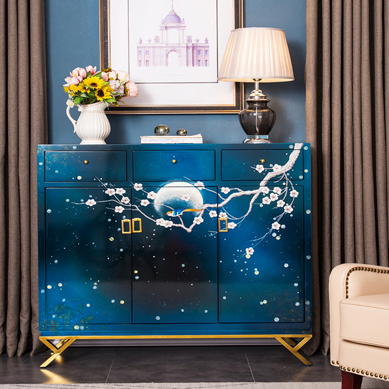 Glam Birch Birch Sideboard Credenza per scaffalature regolabili con cassetto per soggiorno