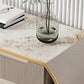 Sideboard in legno ingegnerizzato a 2 cassetto credenza in pietra bianca glam con lampada per soggiorno