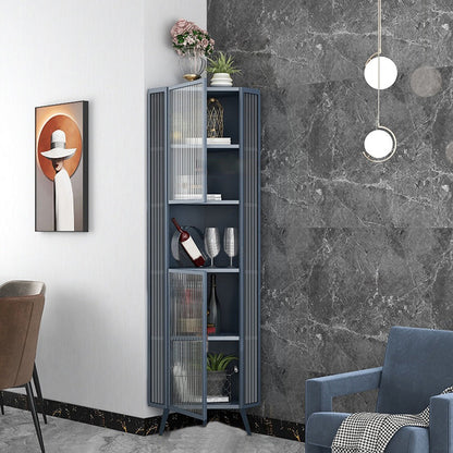 Servidor de vidrio de servidor de buffet de estilo glamorante de 64 pulgadas servidor de comedor de altura para sala de estar