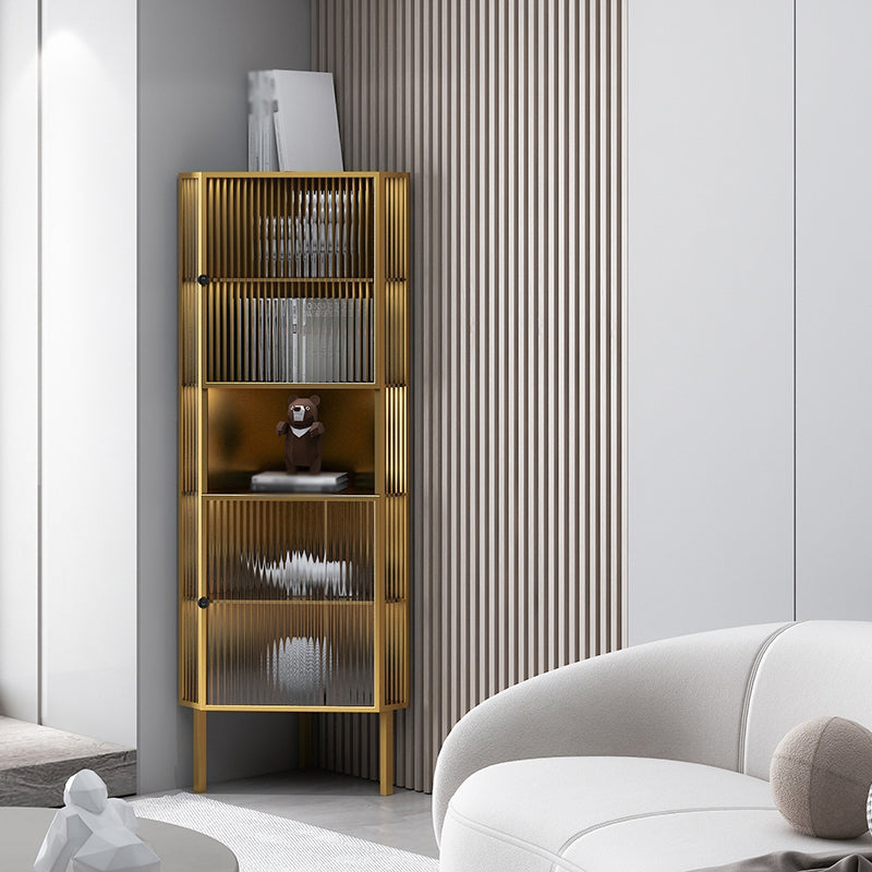 Servidor de vidrio de servidor de buffet de estilo glamorante de 64 pulgadas servidor de comedor de altura para sala de estar