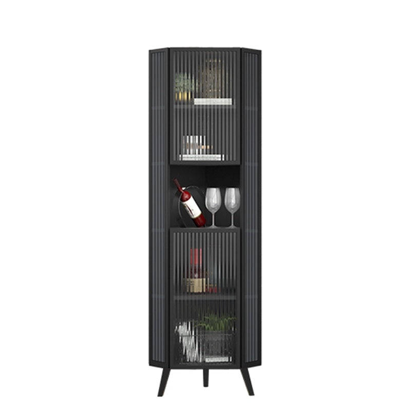 Servidor de vidrio de servidor de buffet de estilo glamorante de 64 pulgadas servidor de comedor de altura para sala de estar