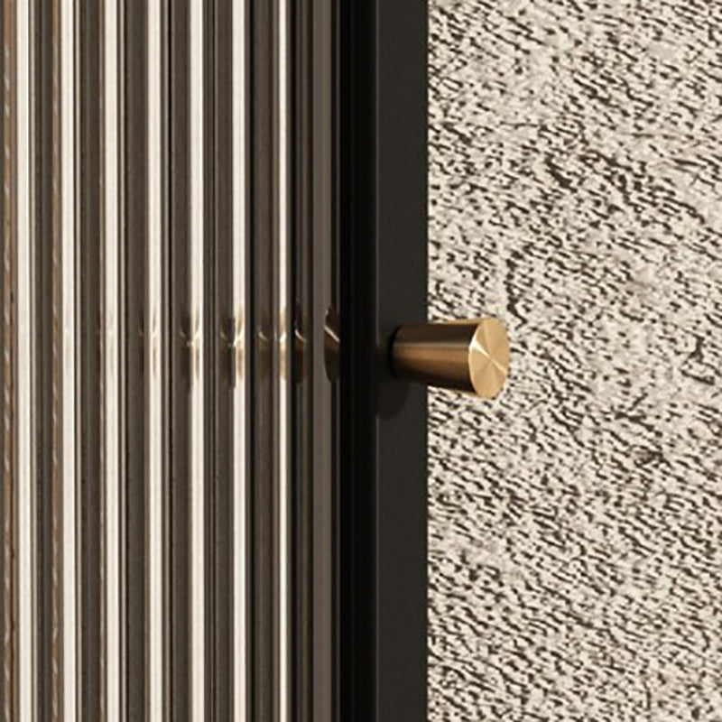 Servidor de vidrio de servidor de buffet de estilo glamorante de 64 pulgadas servidor de comedor de altura para sala de estar