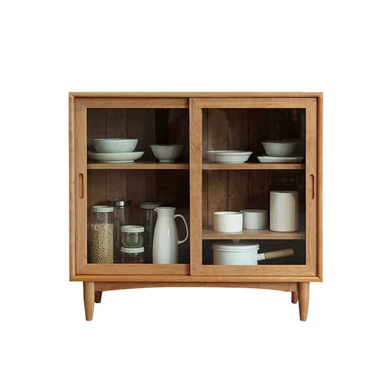 Sliding Door Sideboard Contemporary Side Board for Dining Room 47"L x 17"W x 36"H Clearhalo 'buffet_sideboard' 'Buffets & Sideboards' 'furn' 'furn_buffet_sideboard' 'Furniture' 'Kitchen & Dining Furniture' 5862439