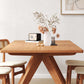 Rectangle Dining Site Table Modern Style Solid Wood Dining Room Furniture