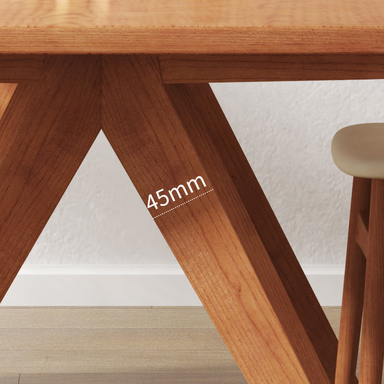 Rectangle Dining Site Table Modern Style Solid Wood Dining Room Furniture