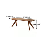 Rectangle Dining Site Table Modern Style Solid Wood Dining Room Furniture