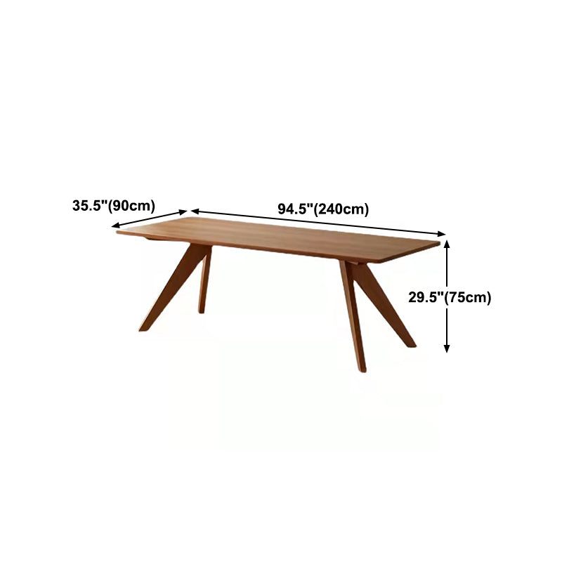 Rectangle Dining Site Table Modern Style Solid Wood Dining Room Furniture
