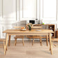 Rectangle Dining Site Table Rubberwood Solid Wood Furniture with 4 Legs