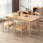 Rectangle Dining Site Table Rubberwood Solid Wood Furniture with 4 Legs