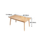 Rectangle Dining Site Table Rubberwood Solid Wood Furniture with 4 Legs
