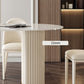 Traditional Luxury Dining Table White Stone Oval Dining Table for Kitchen