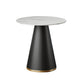 Black Metal Base Traditional Luxury Round Table Sintered Stone Dining Table with Pedestal Pedestal Without Chairs Clearhalo 'Dining Tables & Seating' 'Dining Tables' 'dining_table' 'furn' 'furn_dining_table' 'Furniture' 'Kitchen & Dining Furniture' 5862627