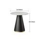 Black Metal Base Traditional Luxury Round Table Sintered Stone Dining Table with Pedestal Clearhalo 'Dining Tables & Seating' 'Dining Tables' 'dining_table' 'furn' 'furn_dining_table' 'Furniture' 'Kitchen & Dining Furniture' 5862634
