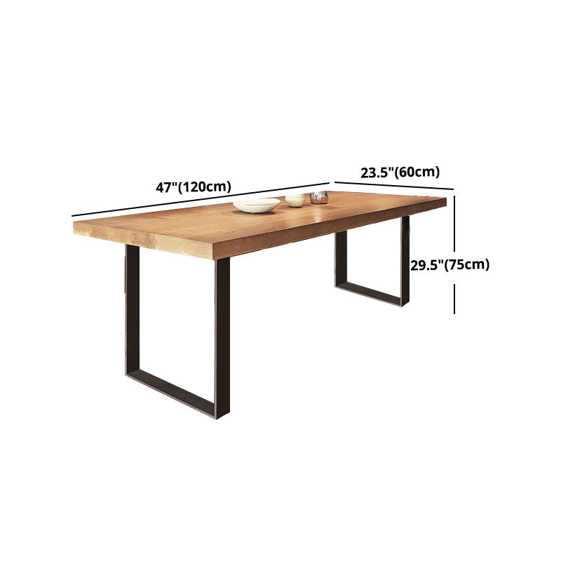 Industrial Style Dining Table Solid Wood Table for Home Kitchen Clearhalo 'Dining Tables & Seating' 'Dining Tables' 'dining_table' 'furn' 'furn_dining_table' 'Furniture' 'Kitchen & Dining Furniture' 5862663