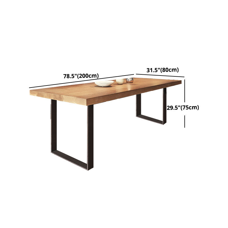 Industrial Style Dining Table Solid Wood Table for Home Kitchen Clearhalo 'Dining Tables & Seating' 'Dining Tables' 'dining_table' 'furn' 'furn_dining_table' 'Furniture' 'Kitchen & Dining Furniture' 5862667