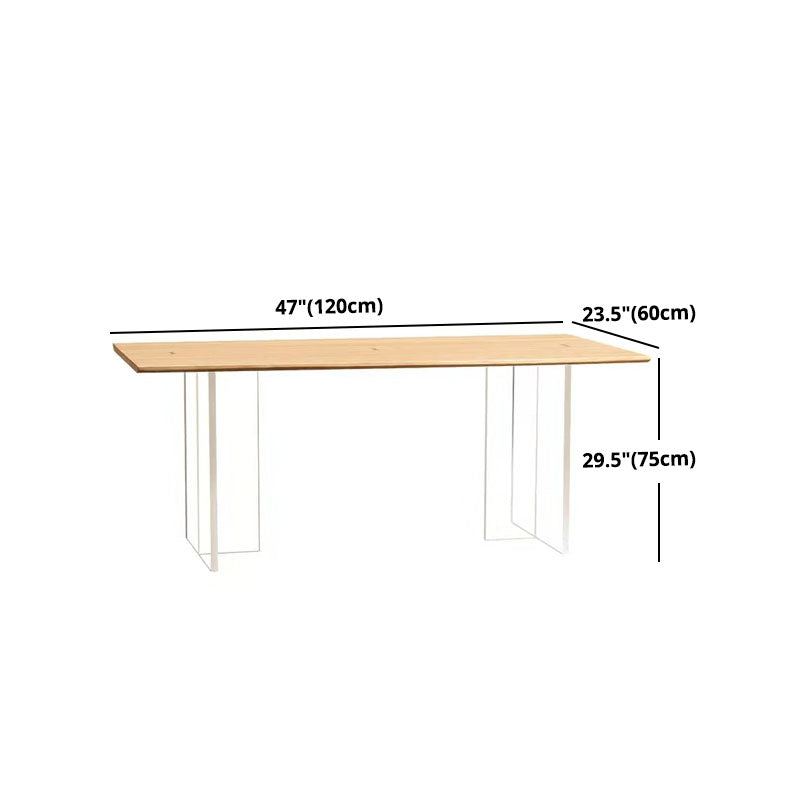 Mesa de comedor de estilo moderno Mesa marrón rectangular para cocina en casa