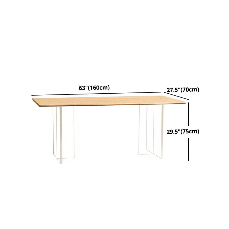 Mesa de comedor de estilo moderno Mesa marrón rectangular para cocina en casa