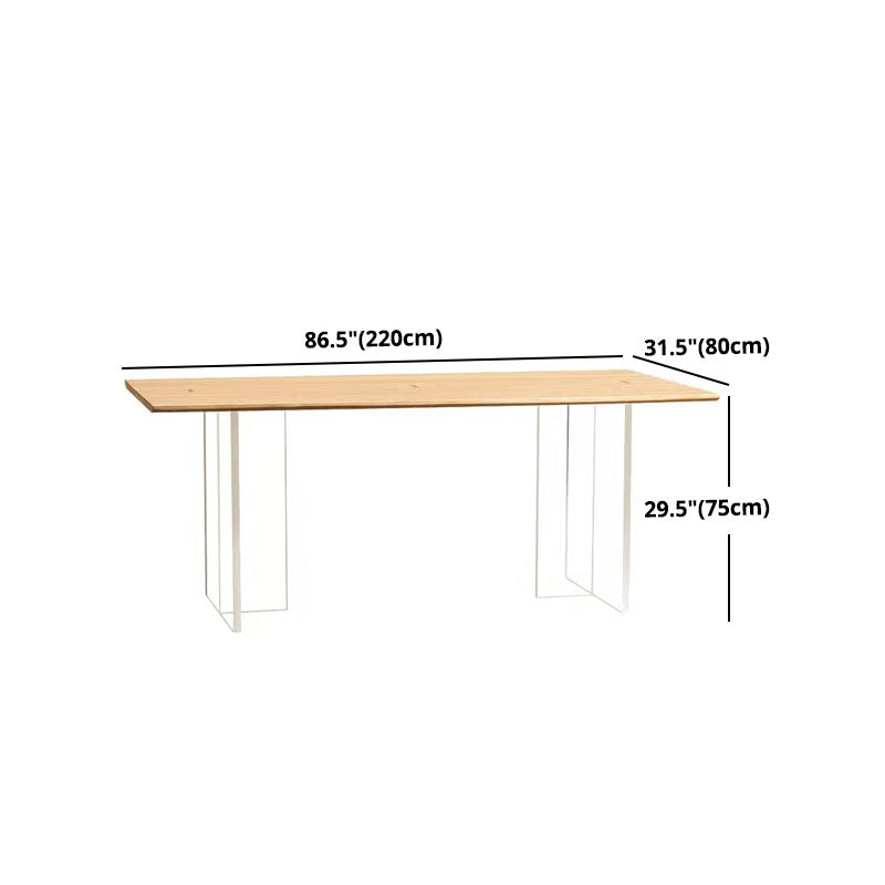 Mesa de comedor de estilo moderno Mesa marrón rectangular para cocina en casa