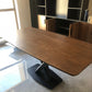 Table à manger industrielle avec plateau en bois marron, Table à manger rectangulaire pour cuisine