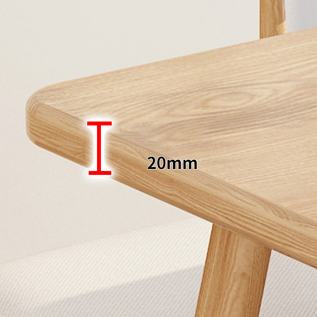 Mesa de comedor rectangular mesa de comedor de base de caballete en nogal y natural