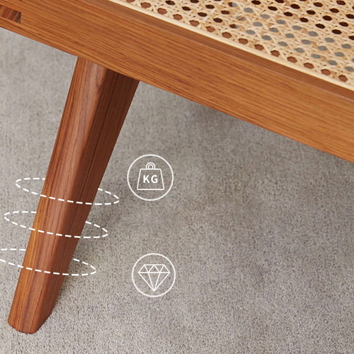 Silla de comedor de espalda abierta sillas de comedor de madera sólida sin brazo