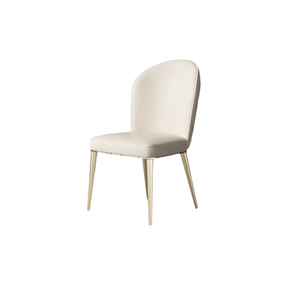 Parsons Armless Dining Chairs Glam Dining Side Chair for Home White 1 Piece Clearhalo 'Dining Chairs' 'Dining Tables & Seating' 'dining_chair' 'furn' 'furn_dining_chair' 'Furniture' 'Kitchen & Dining Furniture' 5862891