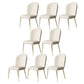 Parsons Armless Dining Chairs Glam Dining Side Chair for Home White 8 Piece Set Clearhalo 'Dining Chairs' 'Dining Tables & Seating' 'dining_chair' 'furn' 'furn_dining_chair' 'Furniture' 'Kitchen & Dining Furniture' 5862899