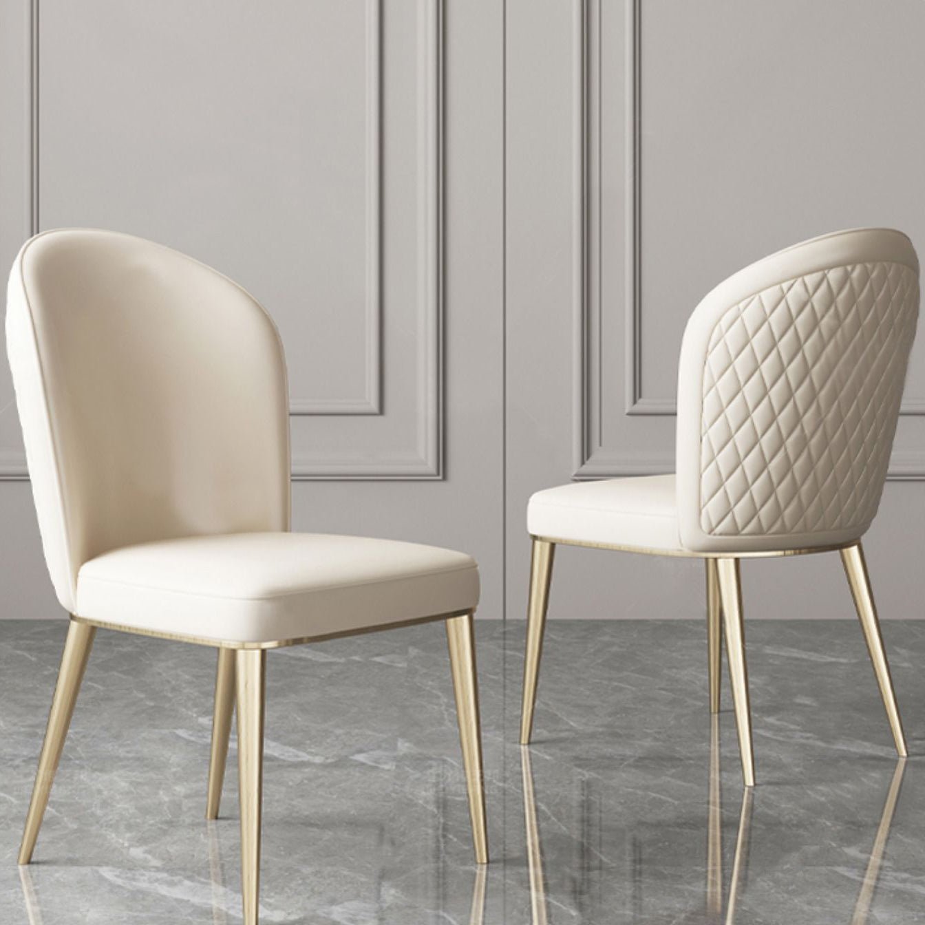 Parsons Armless Dining Chairs Glam Dining Side Chair for Home Clearhalo 'Dining Chairs' 'Dining Tables & Seating' 'dining_chair' 'furn' 'furn_dining_chair' 'Furniture' 'Kitchen & Dining Furniture' 5862907