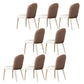 Parsons Armless Dining Chairs Glam Dining Side Chair for Home White-Brown 8 Piece Set Clearhalo 'Dining Chairs' 'Dining Tables & Seating' 'dining_chair' 'furn' 'furn_dining_chair' 'Furniture' 'Kitchen & Dining Furniture' 5862908