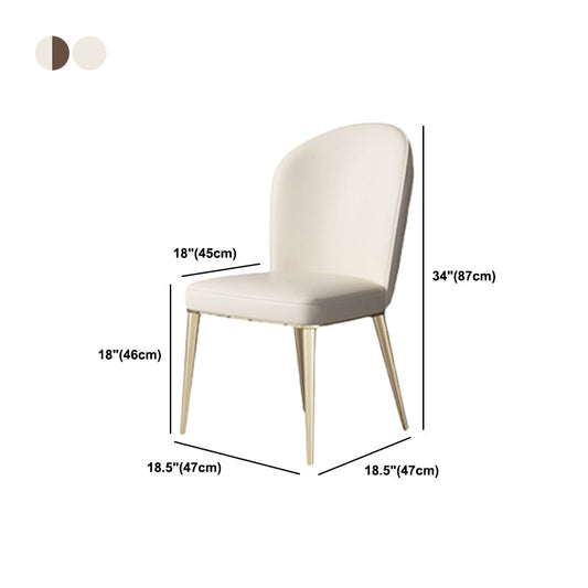 Parsons Armless Dining Chairs Glam Dining Side Chair for Home Clearhalo 'Dining Chairs' 'Dining Tables & Seating' 'dining_chair' 'furn' 'furn_dining_chair' 'Furniture' 'Kitchen & Dining Furniture' 5862911