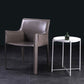 Silla de comedor tapizada silla lateral de comedor de cuero sinté