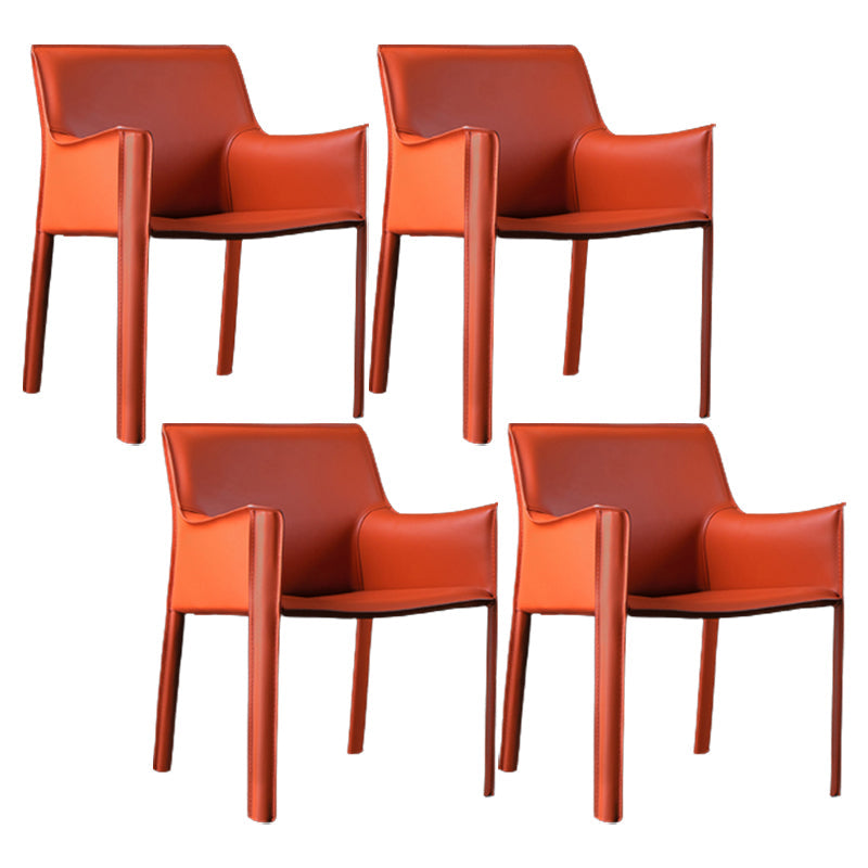 Silla de comedor tapizada silla lateral de comedor de cuero sinté