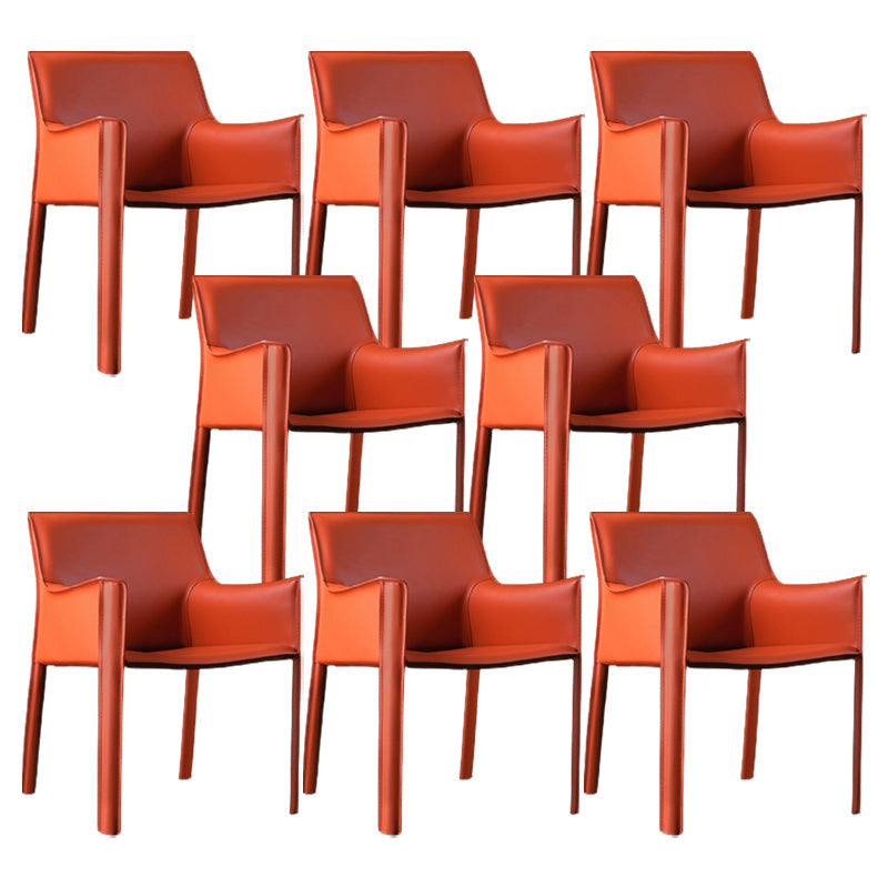 Silla de comedor tapizada silla lateral de comedor de cuero sinté