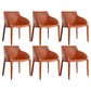 Faux Leather Dining Chairs Modern Dining Arm Chair for Kitchen Orange 6 Piece Set Clearhalo 'Dining Chairs' 'Dining Tables & Seating' 'dining_chair' 'furn' 'furn_dining_chair' 'Furniture' 'Kitchen & Dining Furniture' 5862959