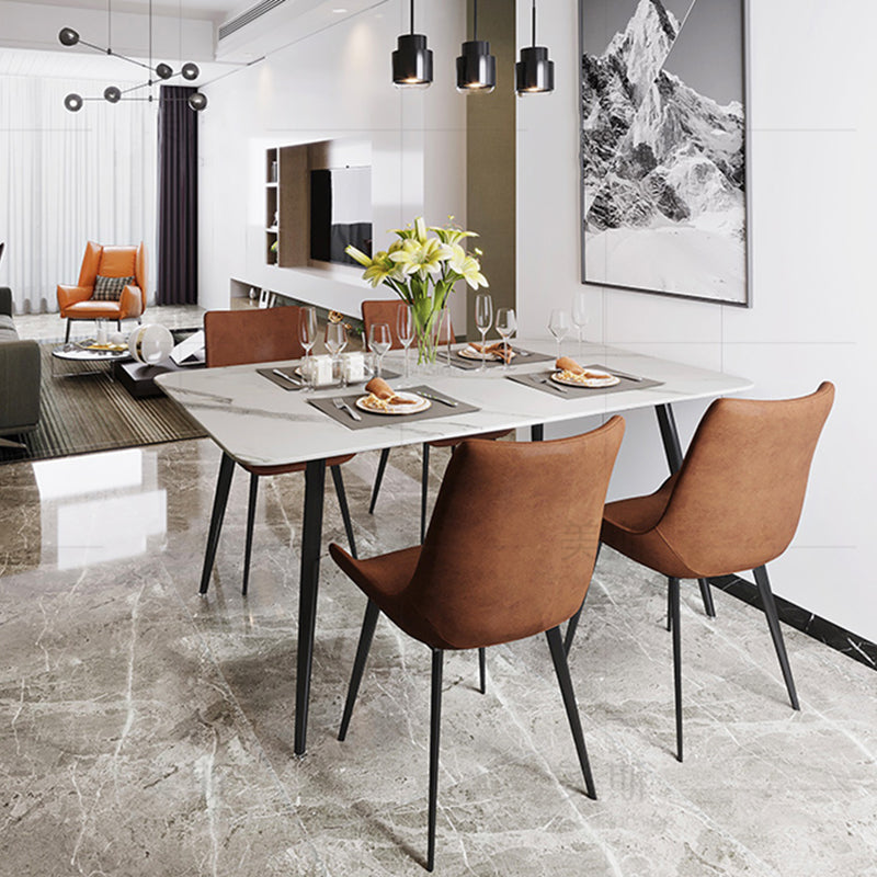 Industrial Armless Dining Chairs Upholstered Side Chair for Home Clearhalo 'Dining Chairs' 'Dining Tables & Seating' 'dining_chair' 'furn' 'furn_dining_chair' 'Furniture' 'Kitchen & Dining Furniture' 5862975