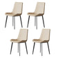 Industrial Armless Dining Chairs Upholstered Side Chair for Home Off-White 4 Piece Set Clearhalo 'Dining Chairs' 'Dining Tables & Seating' 'dining_chair' 'furn' 'furn_dining_chair' 'Furniture' 'Kitchen & Dining Furniture' 5862977
